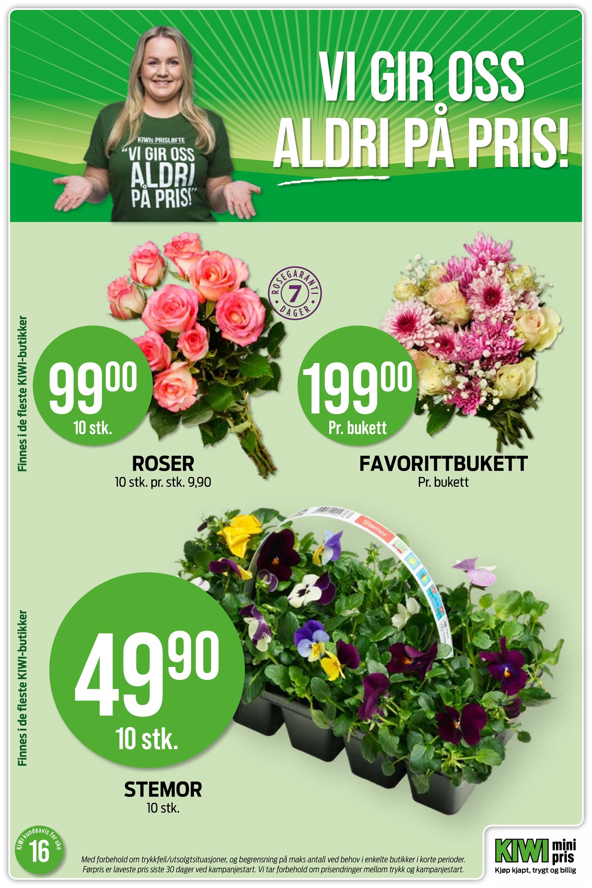 Se Kiwi kundeavis for uke 16 på Tilbudsuken.no. Se gode tilbud på mange varer, f.eks. bukett ukjent eller bukett ukjent. Les kundeavisen her! Side 12