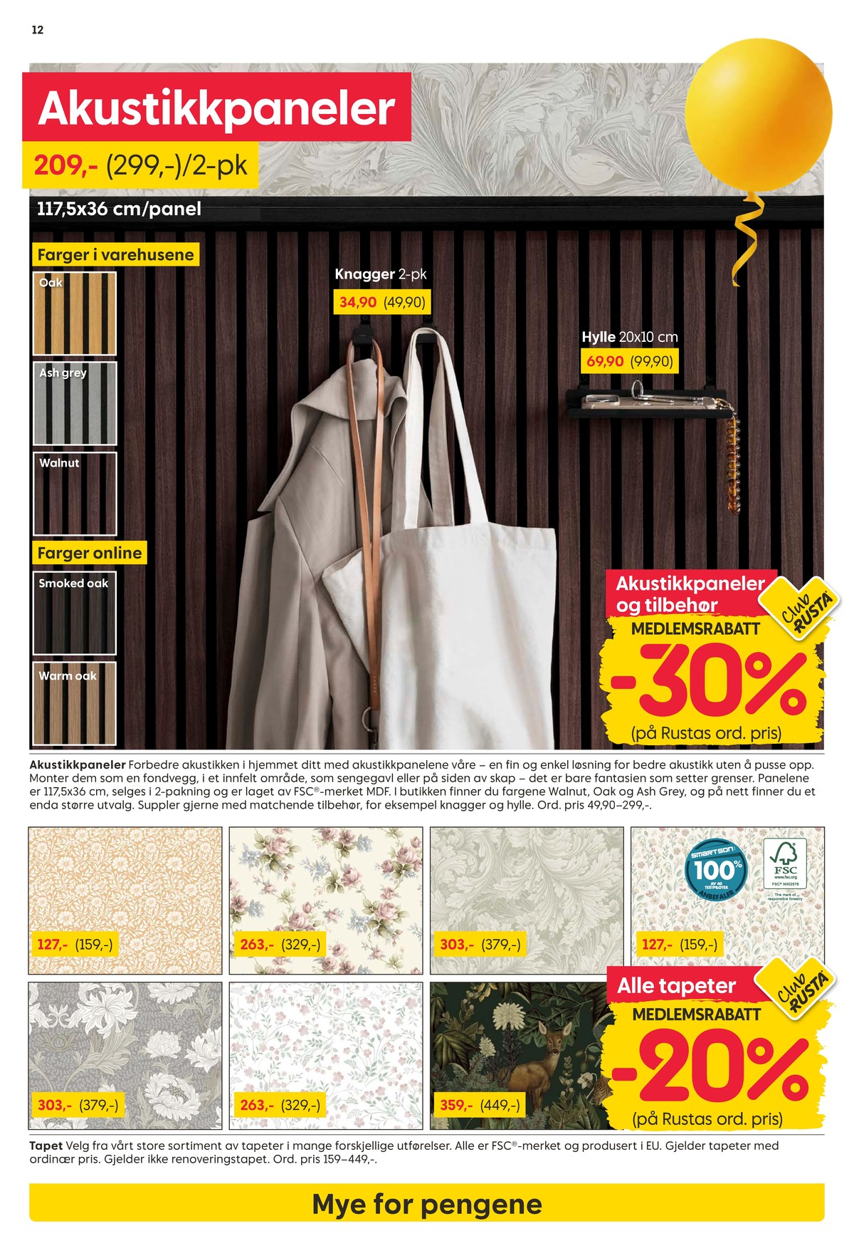 Se Rusta kundeavis for uke 16 på Tilbudsuken.no. Se gode tilbud på mange varer, f.eks. akutikkpaneler ukjent eller tapet ukjent. Les kundeavisen her! Side 12