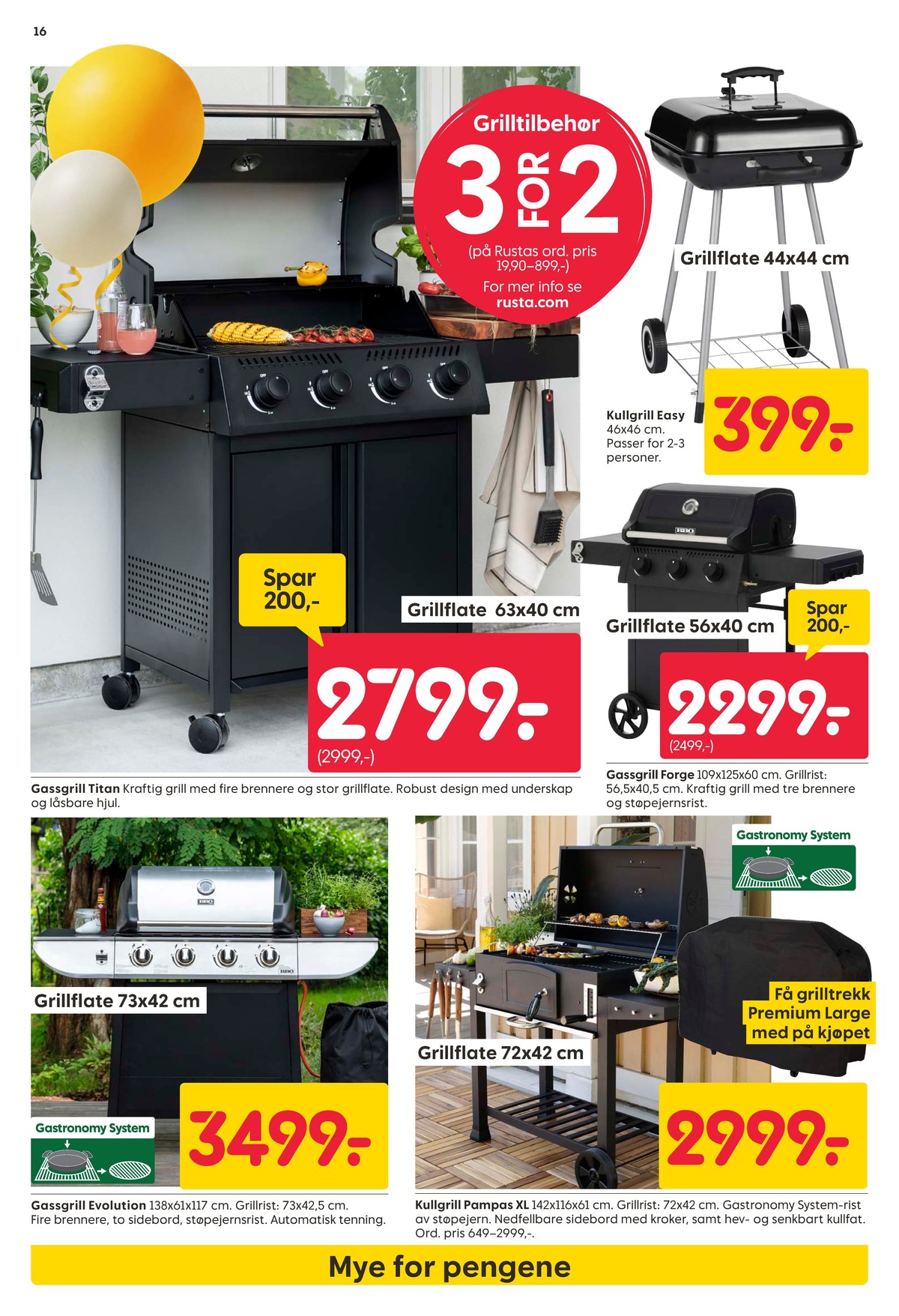 Se Rusta kundeavis for uke 16 på Tilbudsuken.no. Se gode tilbud på mange varer, f.eks. grill ukjent eller gassgrill ukjent. Les kundeavisen her! Side 16