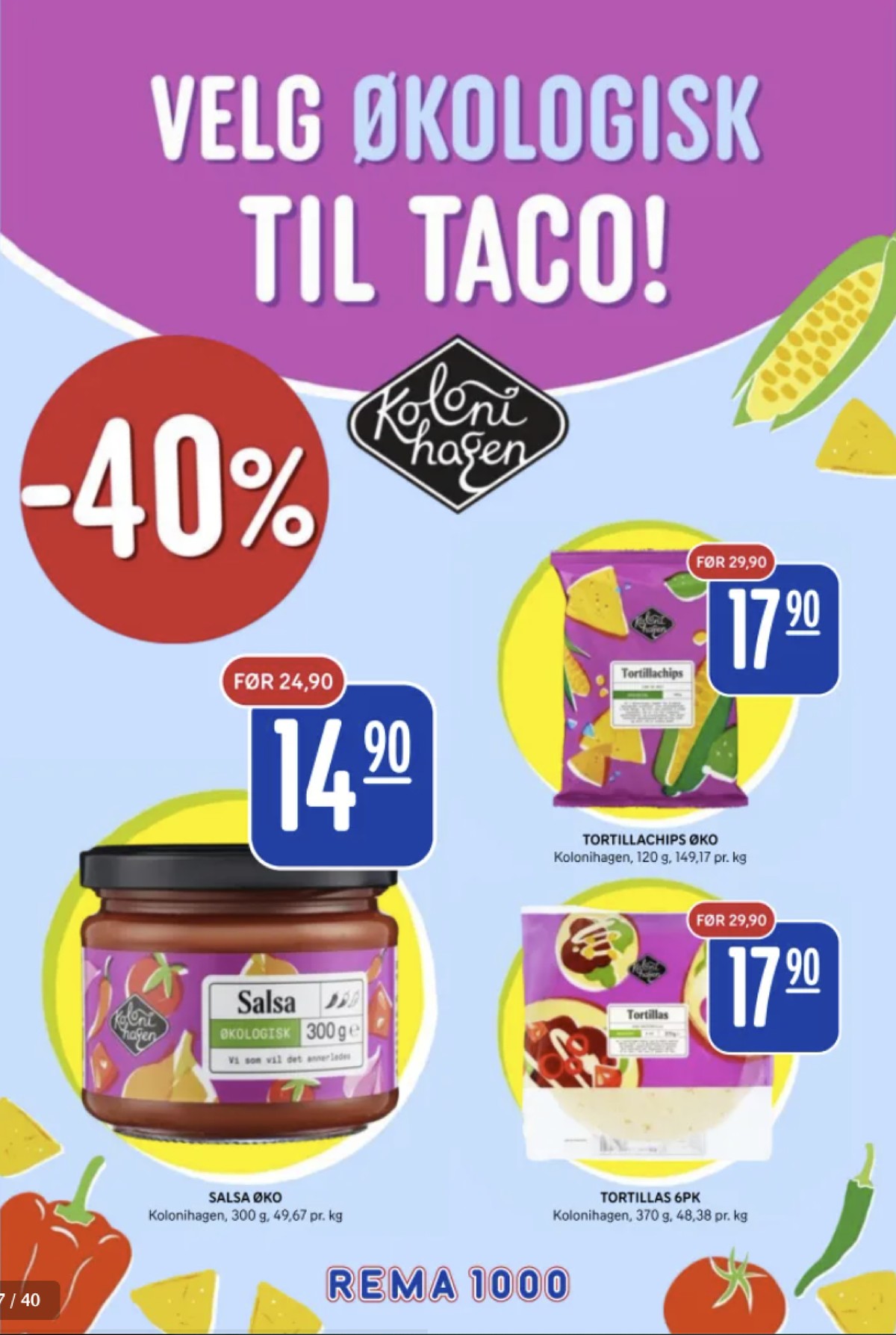 Se Rema 1000 kundeavis for uke 16 på Tilbudsuken.no. Se gode tilbud på mange varer, f.eks. salsa kolonihagen eller tortillachips kolonihagen. Les kundeavisen her! Side 27