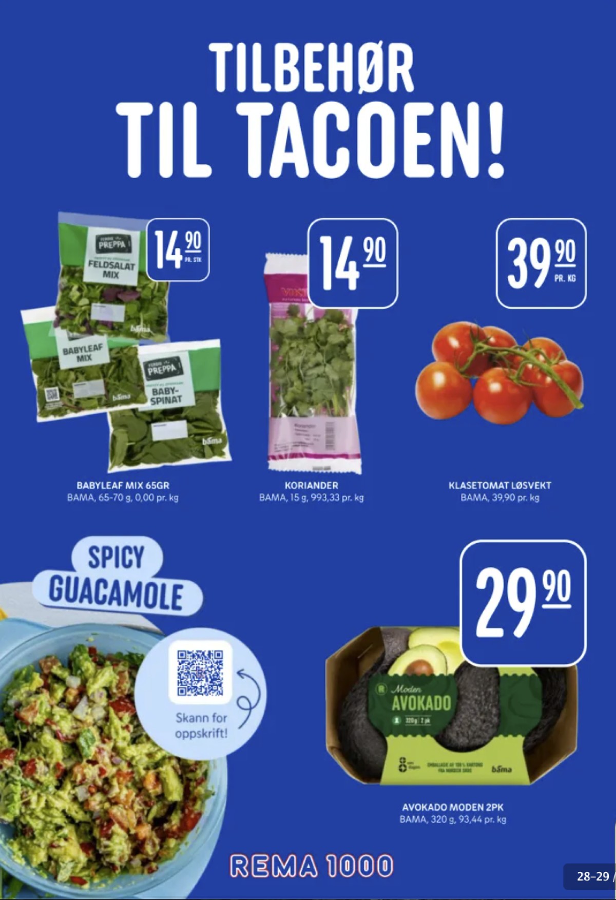 Se Rema 1000 kundeavis for uke 16 på Tilbudsuken.no. Se gode tilbud på mange varer, f.eks. salat bama eller koriander bama. Les kundeavisen her! Side 28