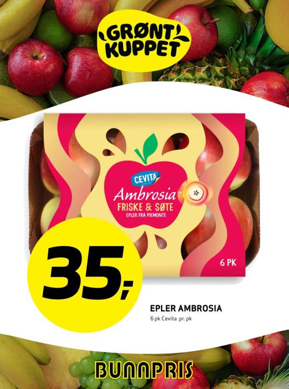 Se Bunnpris kundeavis for uke 16 på Tilbudsuken.no. Se gode tilbud på mange varer, f.eks. epler cevita eller andre varer. Les kundeavisen her! Side 12