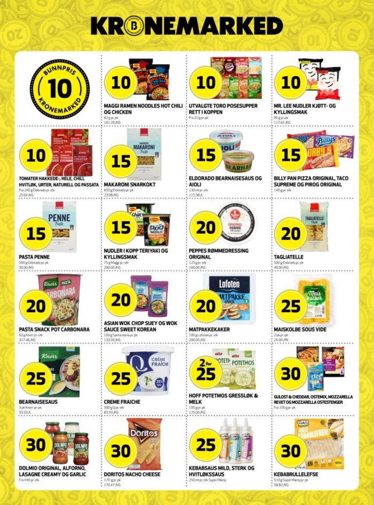 Se Bunnpris kundeavis for uke 16 på Tilbudsuken.no. Se gode tilbud på mange varer, f.eks. ramen noodles hot chili panda expressen eller skogsoppsuppe toro. Les kundeavisen her! Side 5