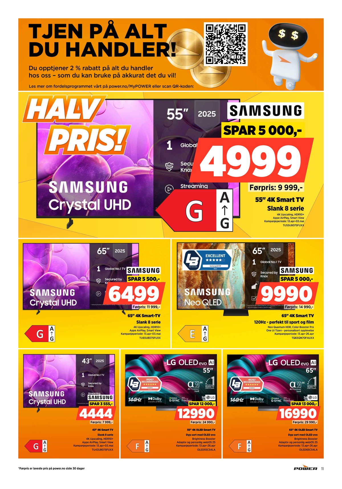 Se Power kundeavis for uge 16 på Tilbudsuken.no. Se gode tilbud på mange varer. Les kundeavisen her! Side 11