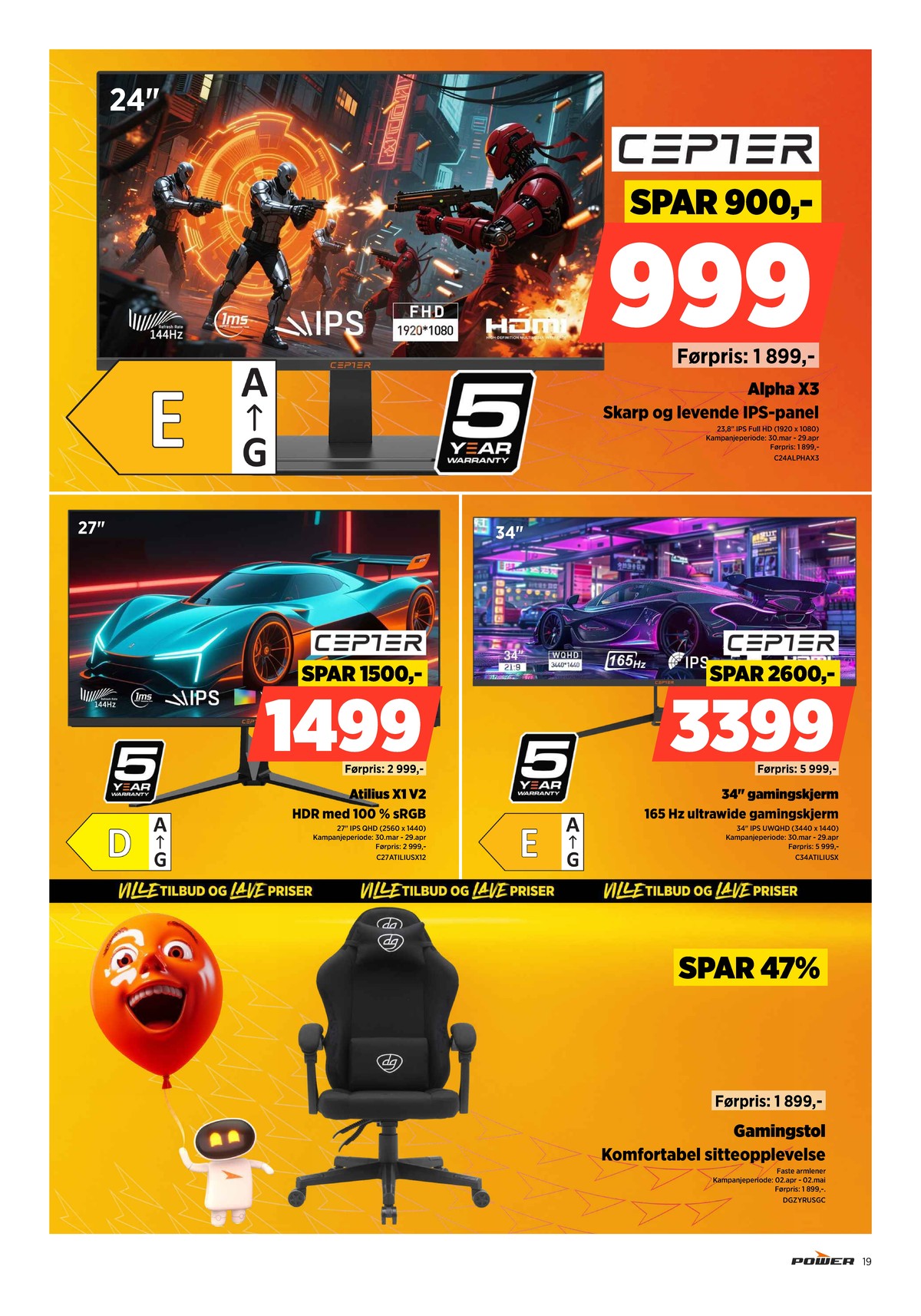 Se Power kundeavis for uge 16 på Tilbudsuken.no. Se gode tilbud på mange varer. Les kundeavisen her! Side 19