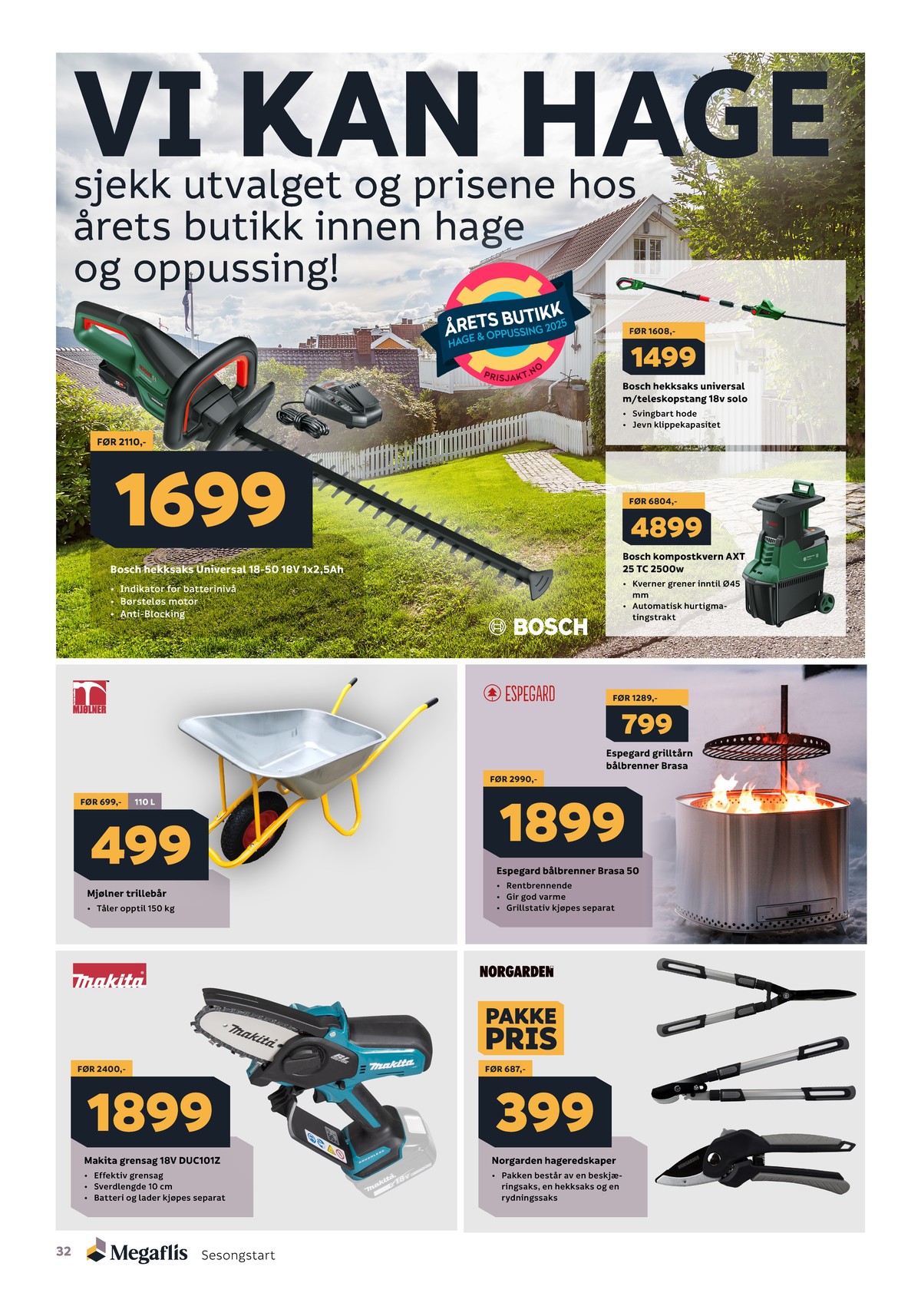 Se Megaflis kundeavis for uge 16 på Tilbudsuken.no. Se gode tilbud på mange varer. Les kundeavisen her! Side 32