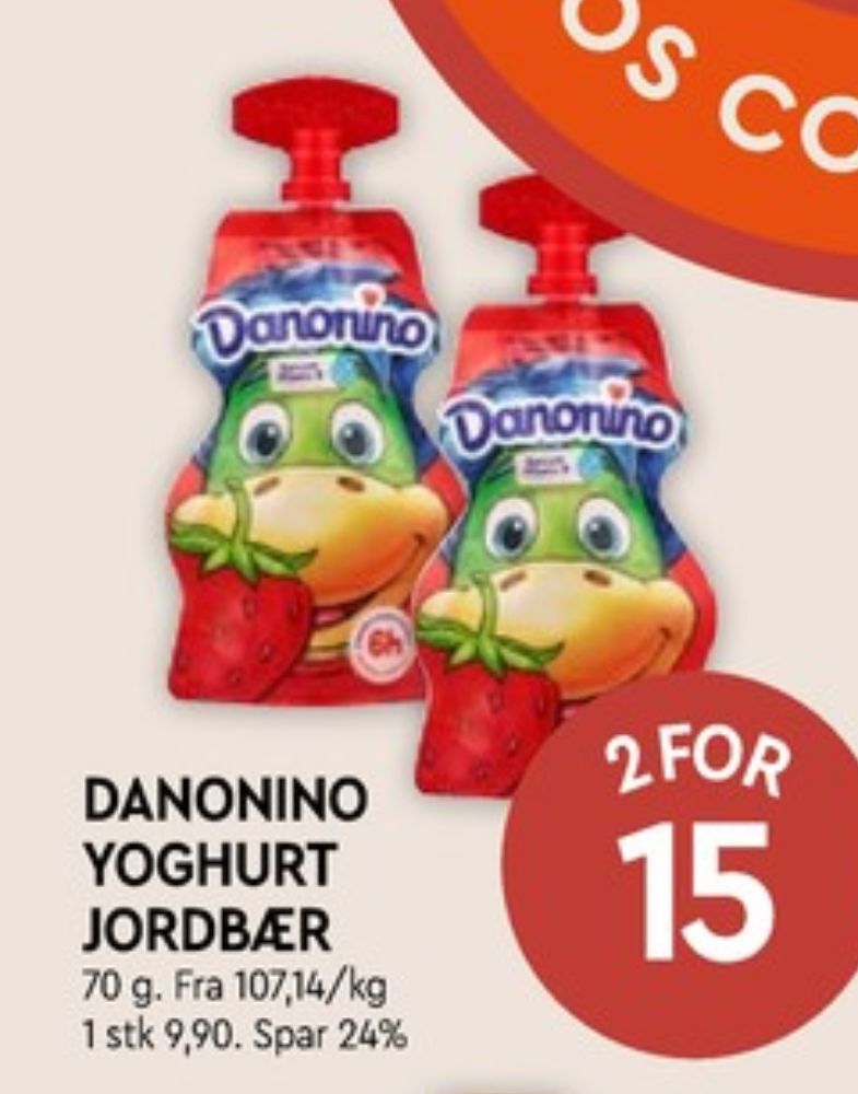 Danonino, Barnemat