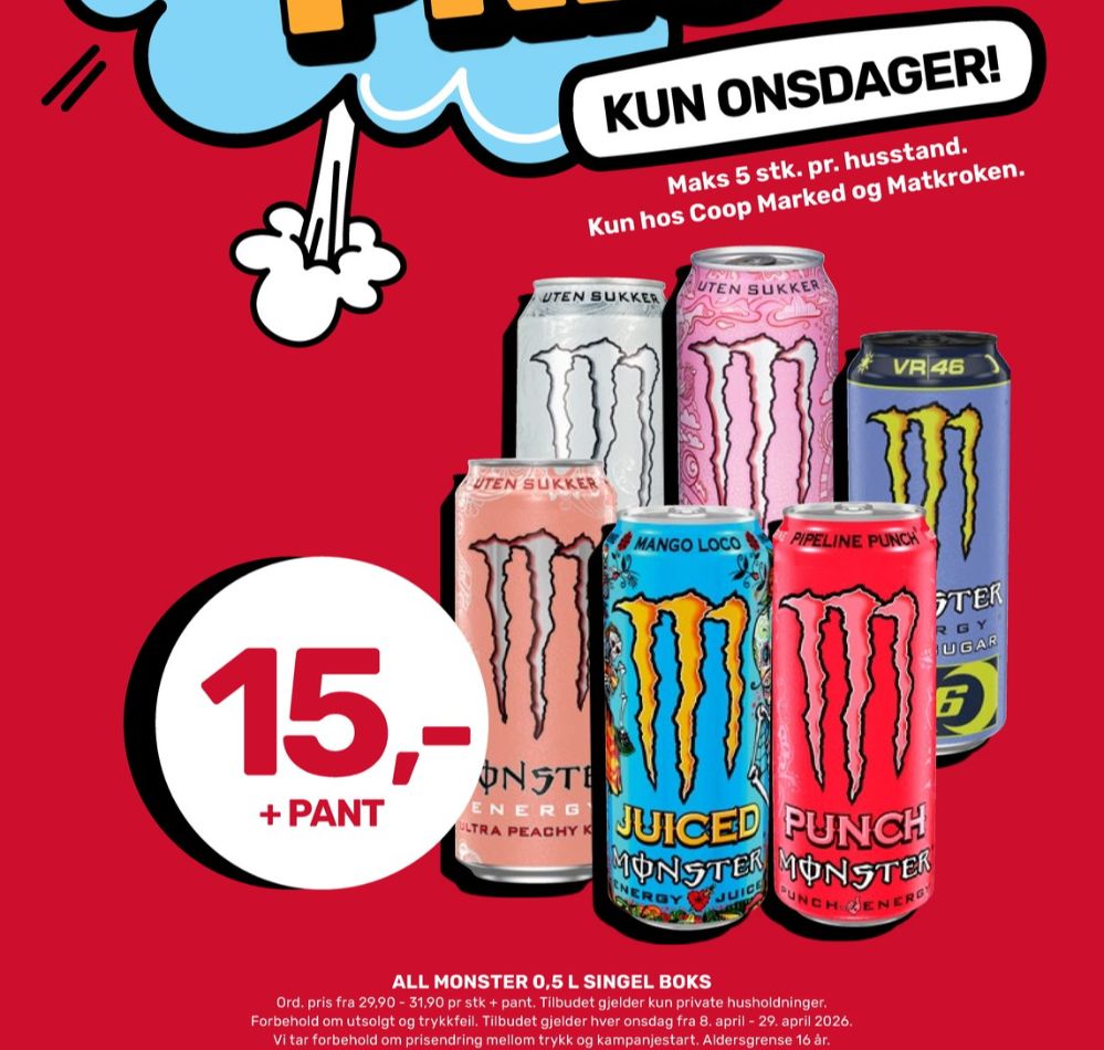 Monster Energy, Energidrikk