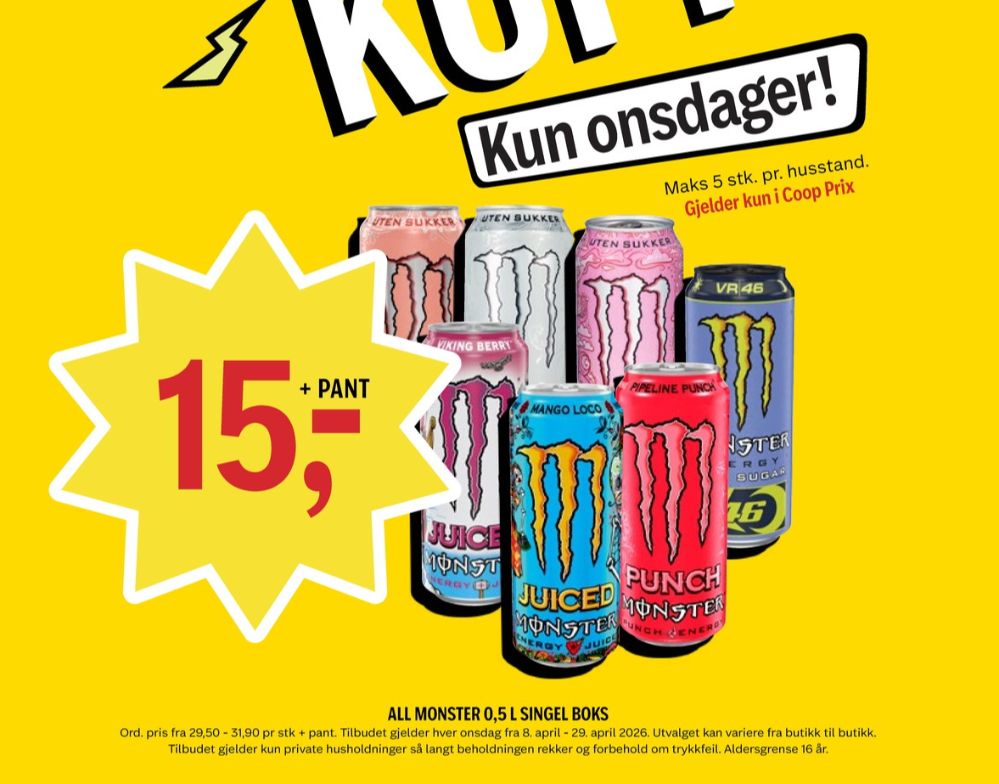 Monster Energy, Energidrikk