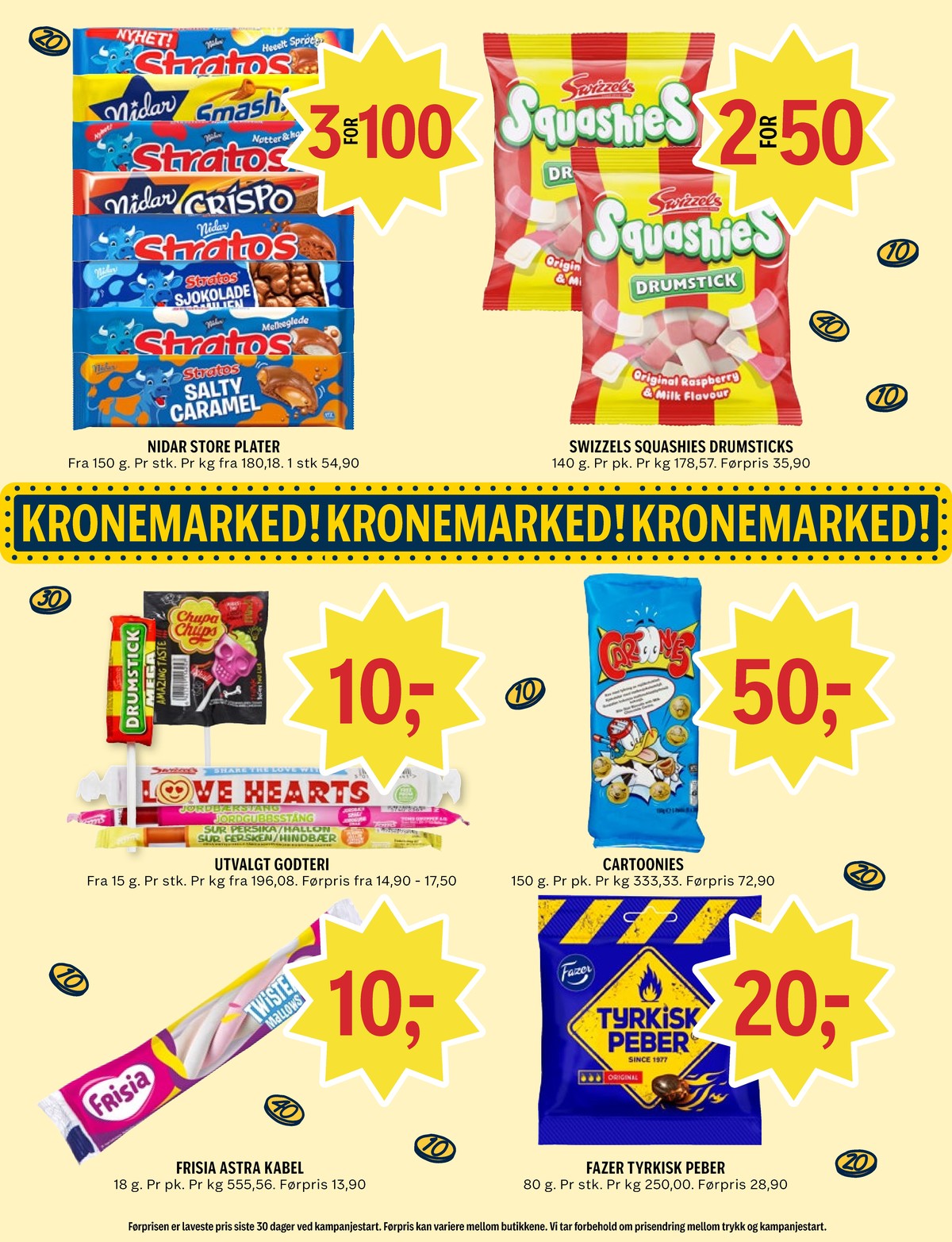 Se Coop Prix kundeavis for uke 17 på Tilbudsuken.no. Se gode tilbud på mange varer, f.eks. godterier drumstick squashies eller kjeks cartoonies. Les kundeavisen her! Side 11