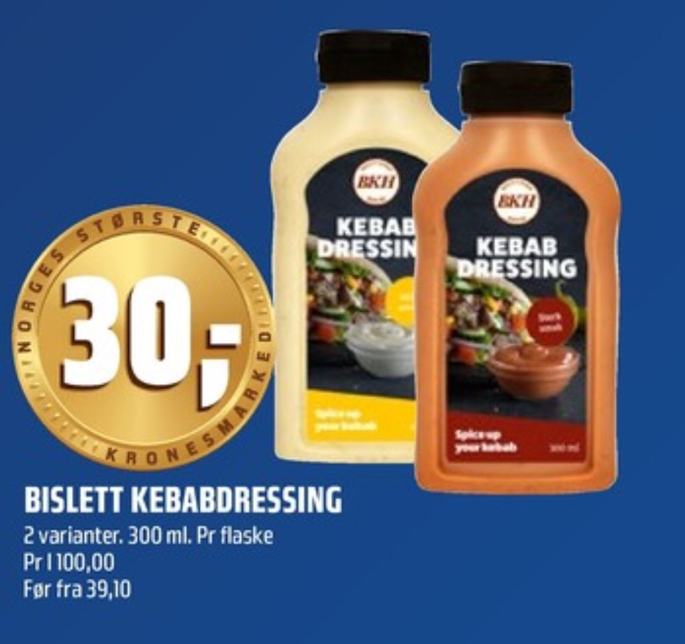 Bislett , Kebabdressing Sterk