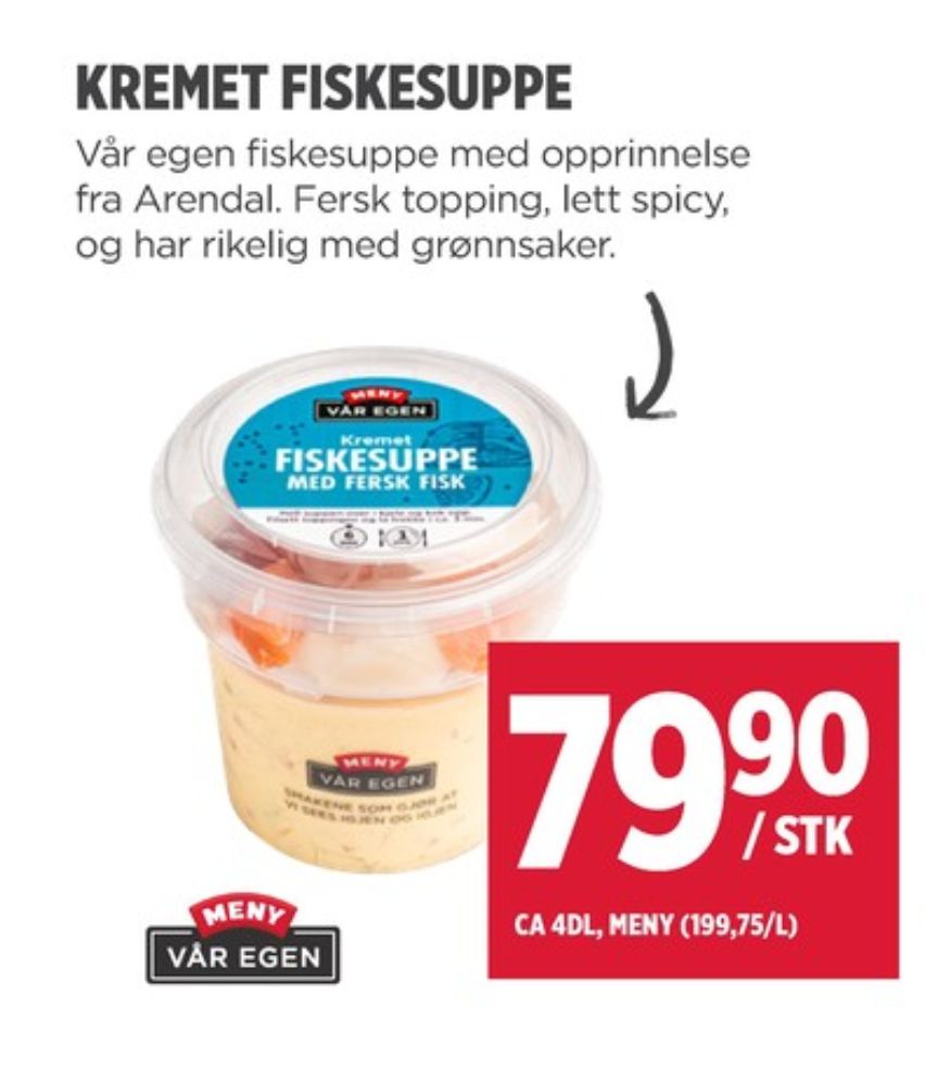 Meny, Fiskesuppe