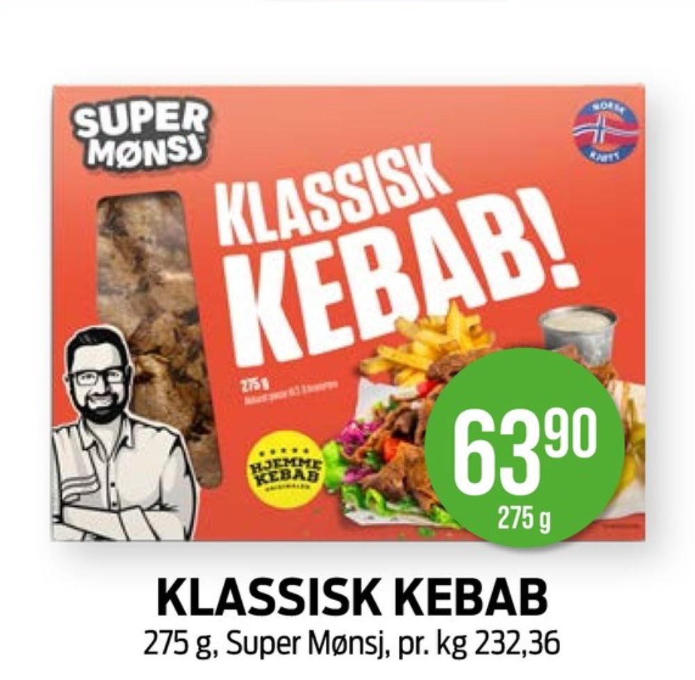 Super Mønsj, Klassisk Kebab