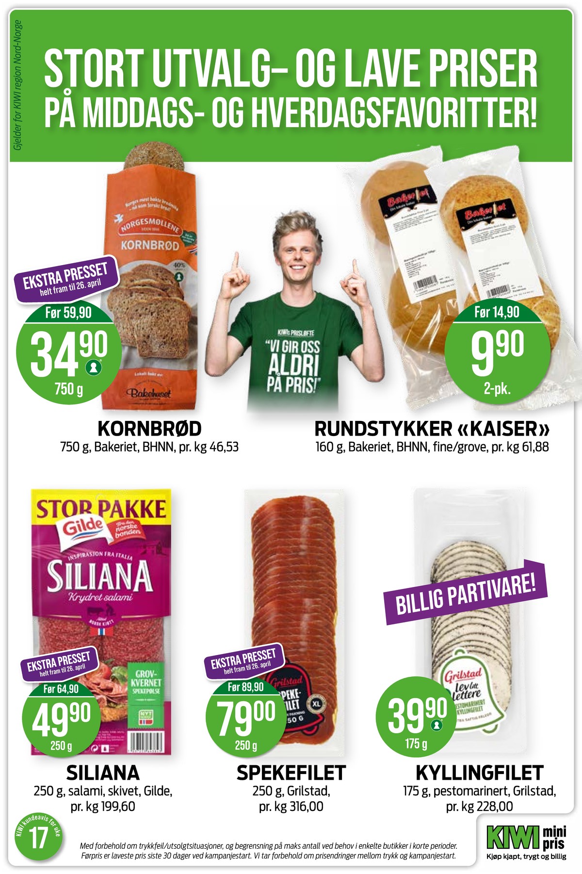 Se Kiwi kundeavis for uke 17 på Tilbudsuken.no. Se gode tilbud på mange varer, f.eks. brød eldorado eller rundstykker ukjent. Les kundeavisen her! Side 5