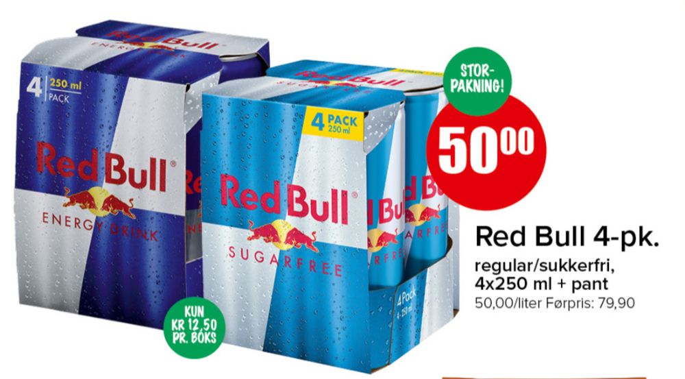 Red Bull, Energidrikk 4 pk.
