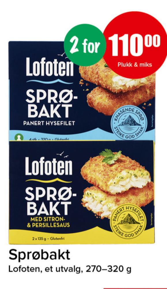 Lofoten, Sprøbakt Panert Hysefilet