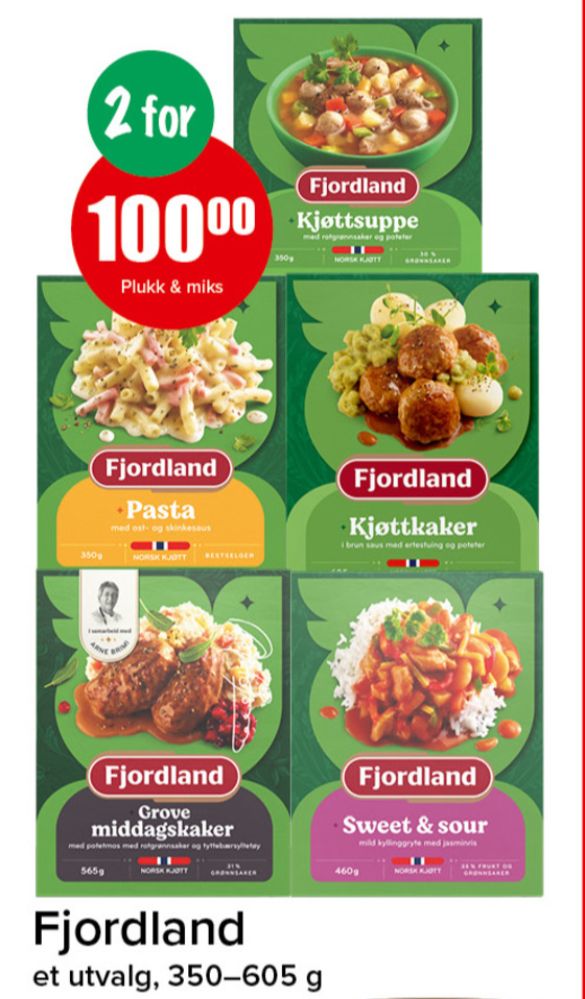 Fjordland, Kjøttkaker med Ertestuing