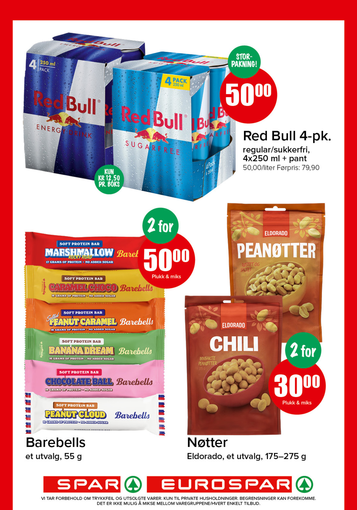Se Spar - Eurospar kundeavis for uke 17 på Tilbudsuken.no. Se gode tilbud på mange varer, f.eks. energidrikk 4 pk. red bull eller chilinøtter eldorado. Les kundeavisen her! Side 12