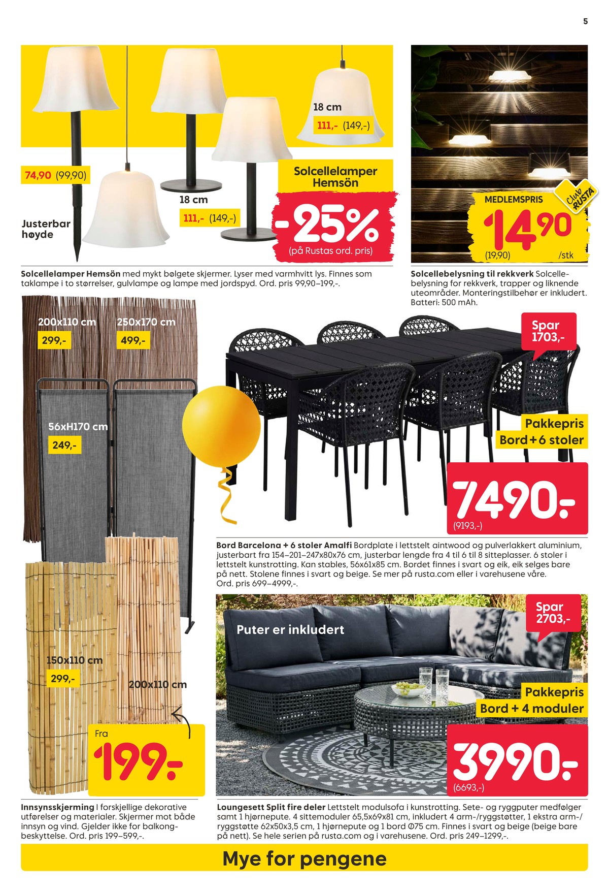 Se Rusta kundeavis for uge 17 på Tilbudsuken.no. Se gode tilbud på mange varer. Les kundeavisen her! Side 5