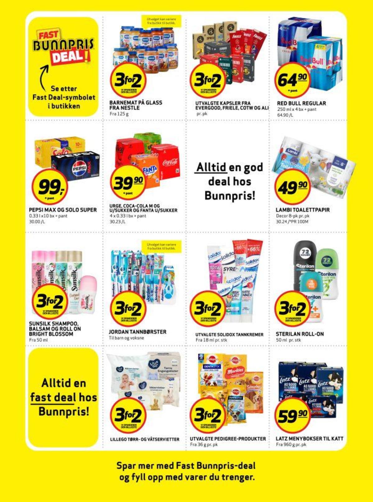 Se Bunnpris kundeavis for uke 17 på Tilbudsuken.no. Se gode tilbud på mange varer, f.eks. barnemat nestle eller kaffekapsler espresso. Les kundeavisen her! Side 31