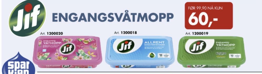 Jif, Engangsmopp