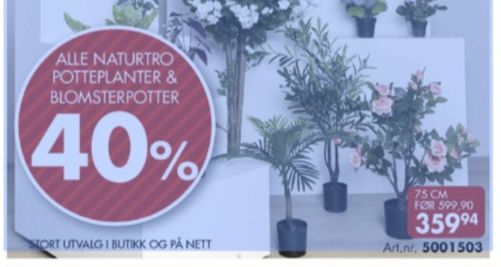 Ukjent, Kunstige planter