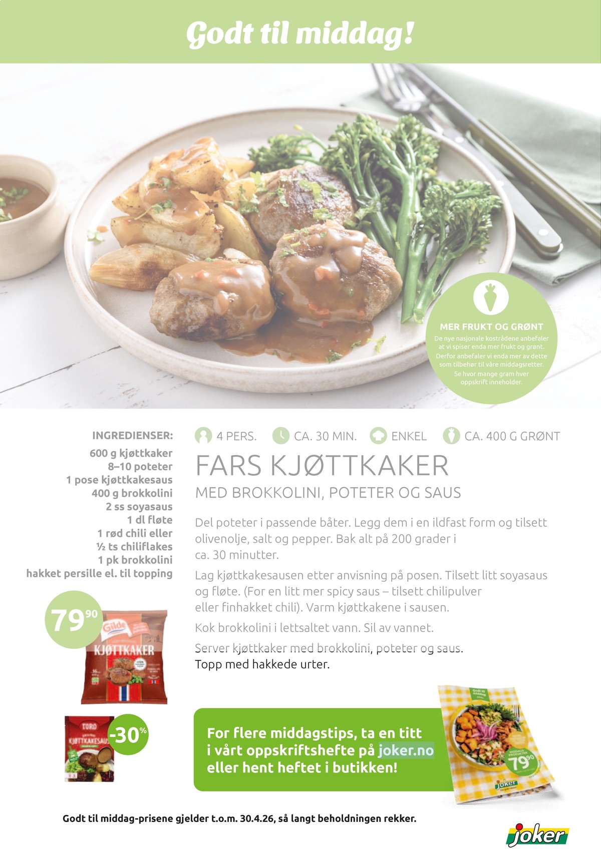 Se Joker kundeavis for uge 17 på Tilbudsuken.no. Se gode tilbud på mange varer. Les kundeavisen her! Side 20