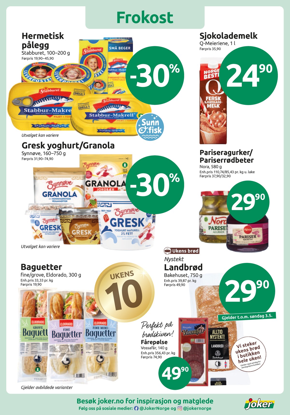 Se Joker kundeavis for uge 17 på Tilbudsuken.no. Se gode tilbud på mange varer. Les kundeavisen her! Side 6