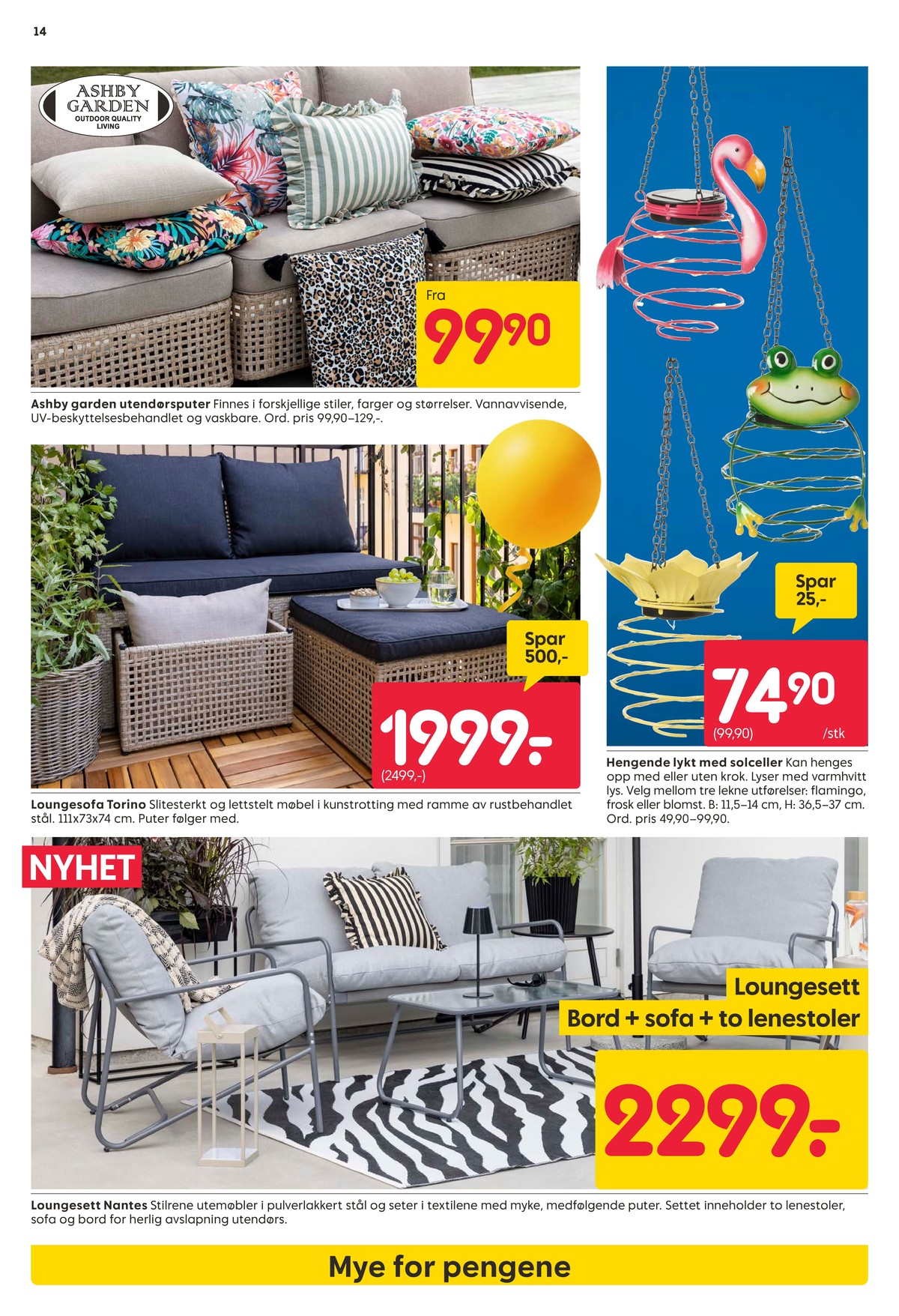 Se Rusta kundeavis for uke 18 på Tilbudsuken.no. Se gode tilbud på mange varer, f.eks. hagepute ashby garden eller loungesofa ukjent. Les kundeavisen her! Side 14