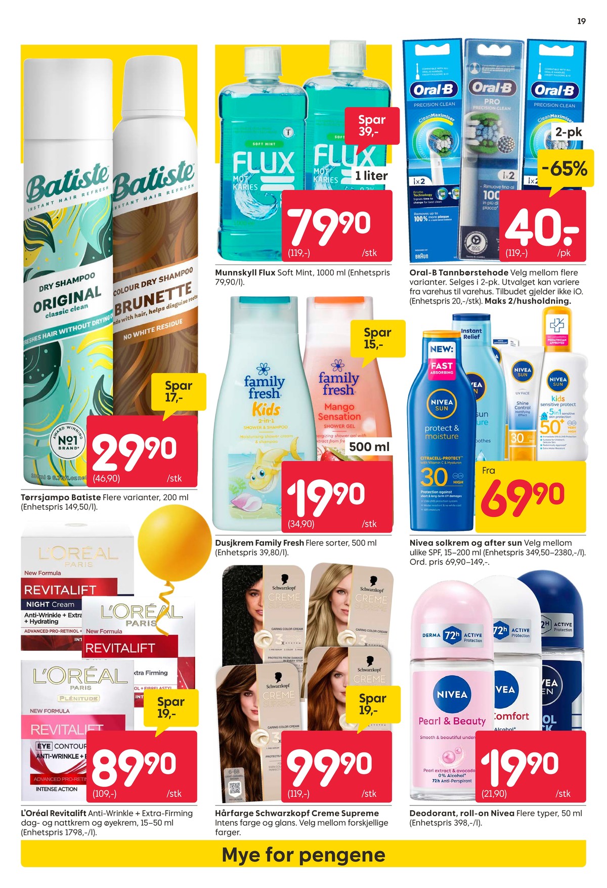 Se Rusta kundeavis for uke 18 på Tilbudsuken.no. Se gode tilbud på mange varer, f.eks. tørrshampoo batiste eller munnskyll flux. Les kundeavisen her! Side 19