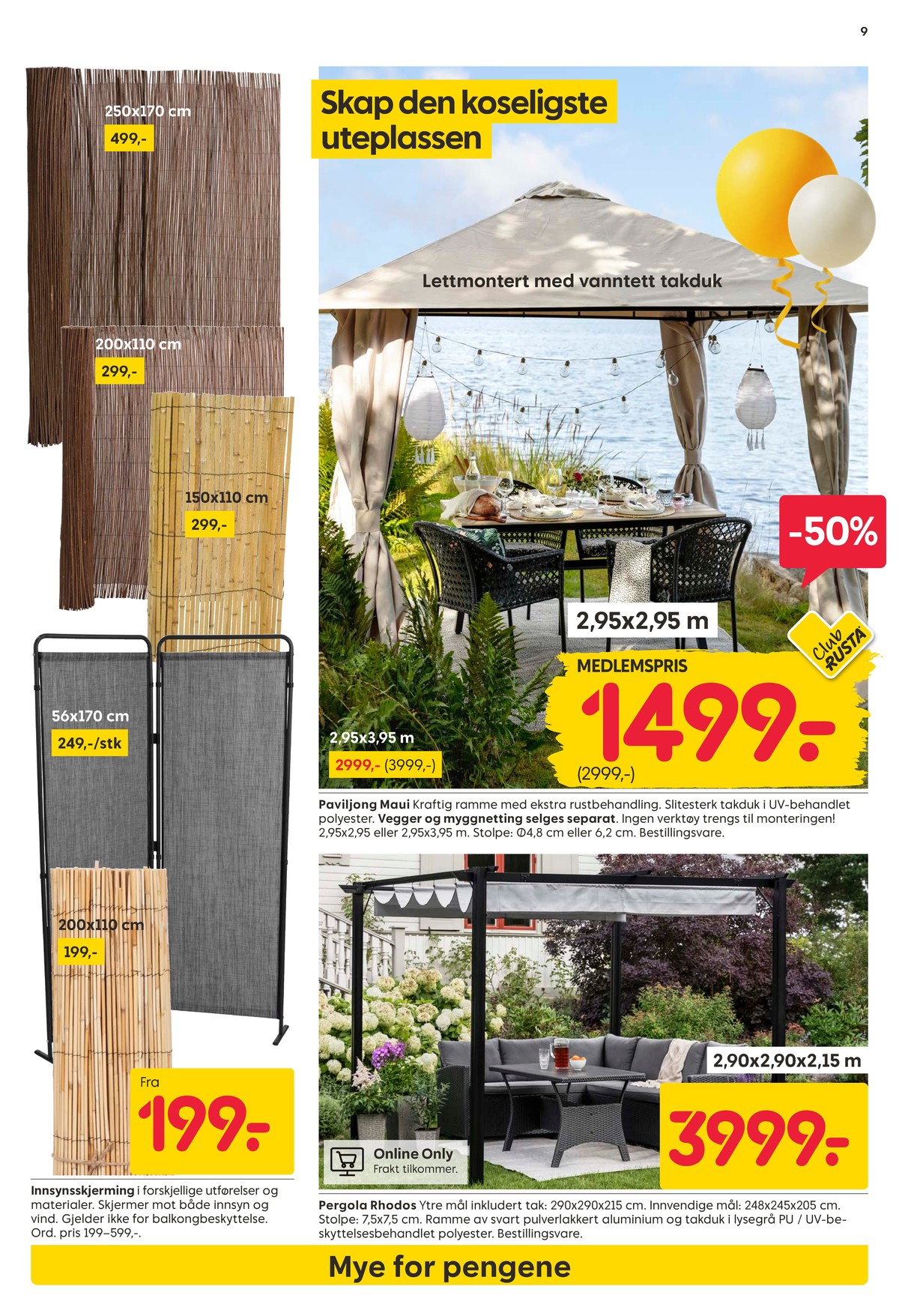 Se Rusta kundeavis for uke 18 på Tilbudsuken.no. Se gode tilbud på mange varer, f.eks. paviljong ukjent eller paviljong ukjent. Les kundeavisen her! Side 9