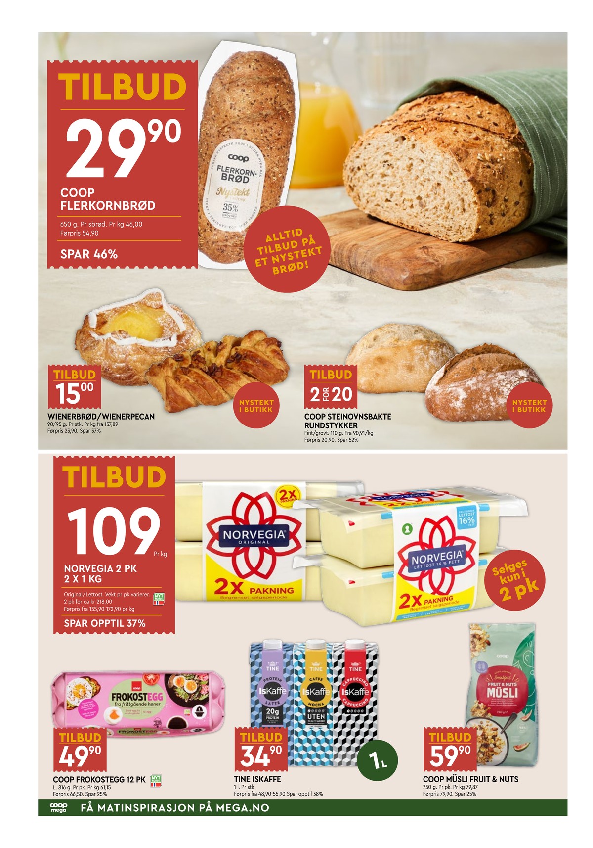 Se Coop Mega kundeavis for uke 18 på Tilbudsuken.no. Se gode tilbud på mange varer, f.eks. brød coop eller butiksbagt kake culinor. Les kundeavisen her! Side 4