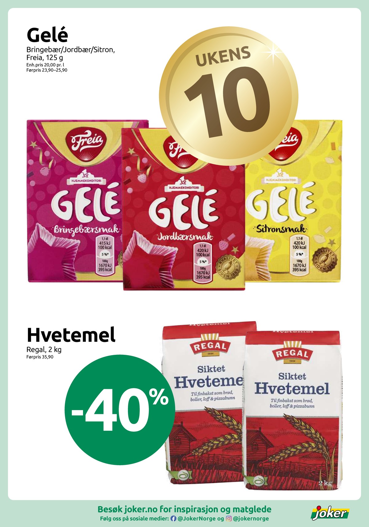 Se Joker kundeavis for uge 18 på Tilbudsuken.no. Se gode tilbud på mange varer. Les kundeavisen her! Side 2