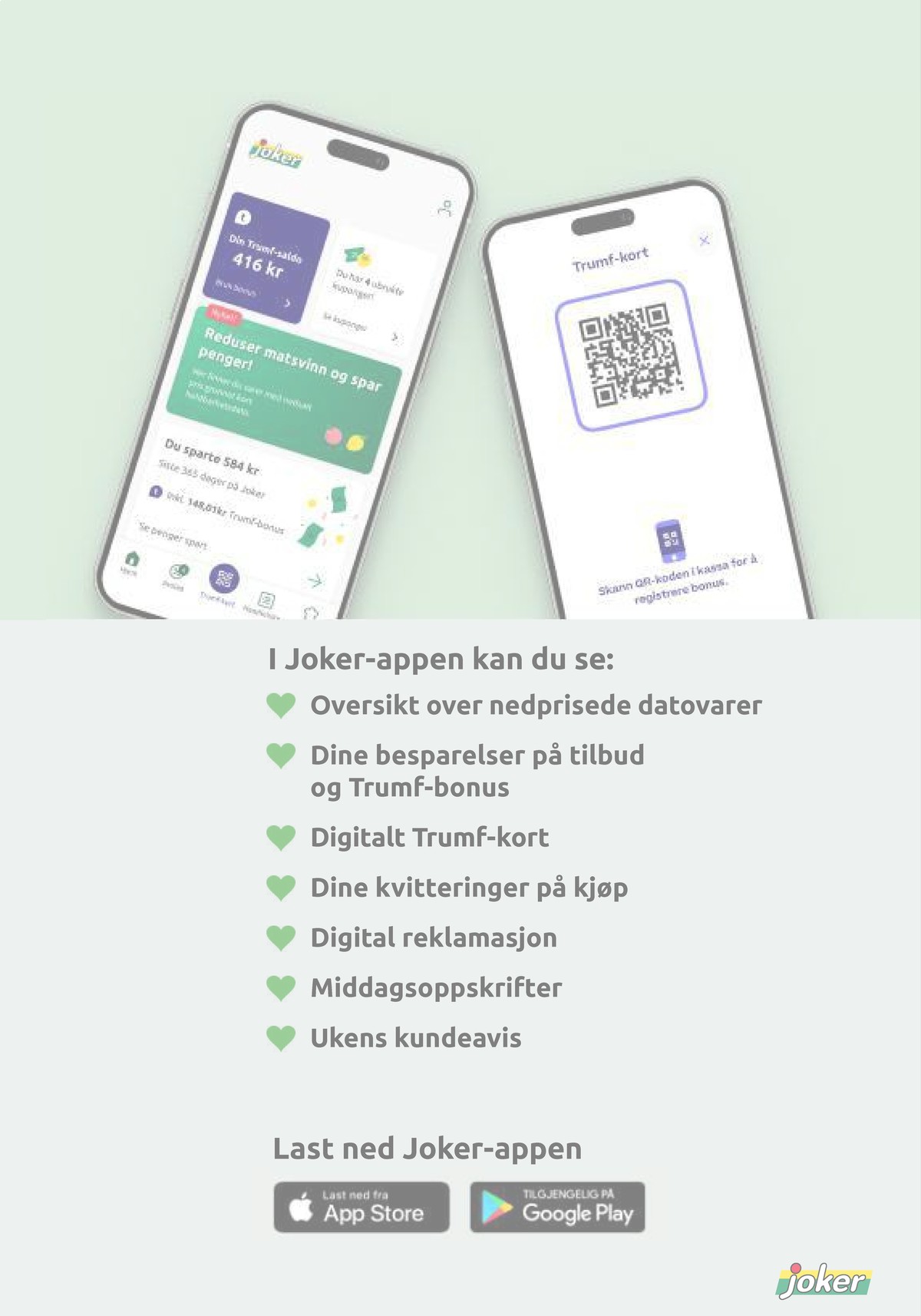 Se Joker kundeavis for uge 18 på Tilbudsuken.no. Se gode tilbud på mange varer. Les kundeavisen her! Side 22