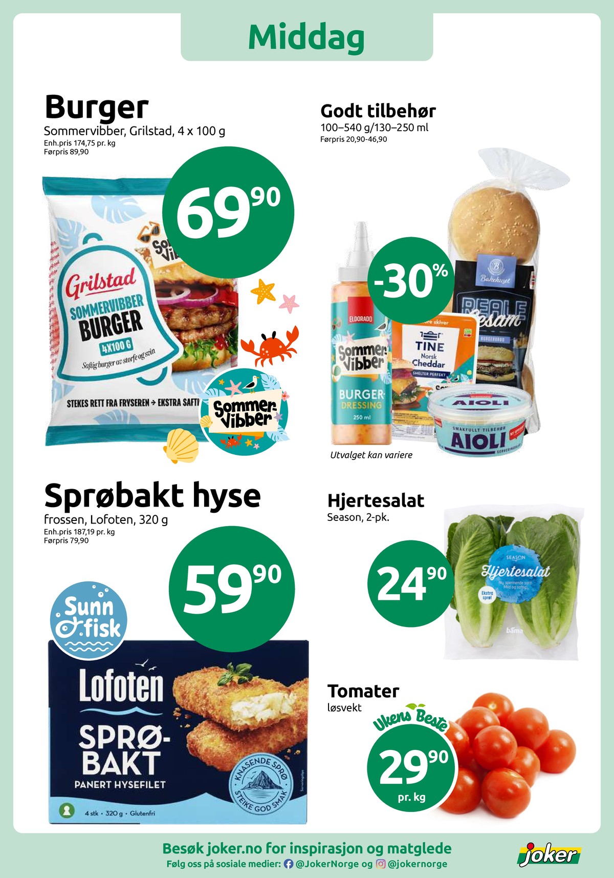 Se Joker kundeavis for uge 18 på Tilbudsuken.no. Se gode tilbud på mange varer. Les kundeavisen her! Side 7