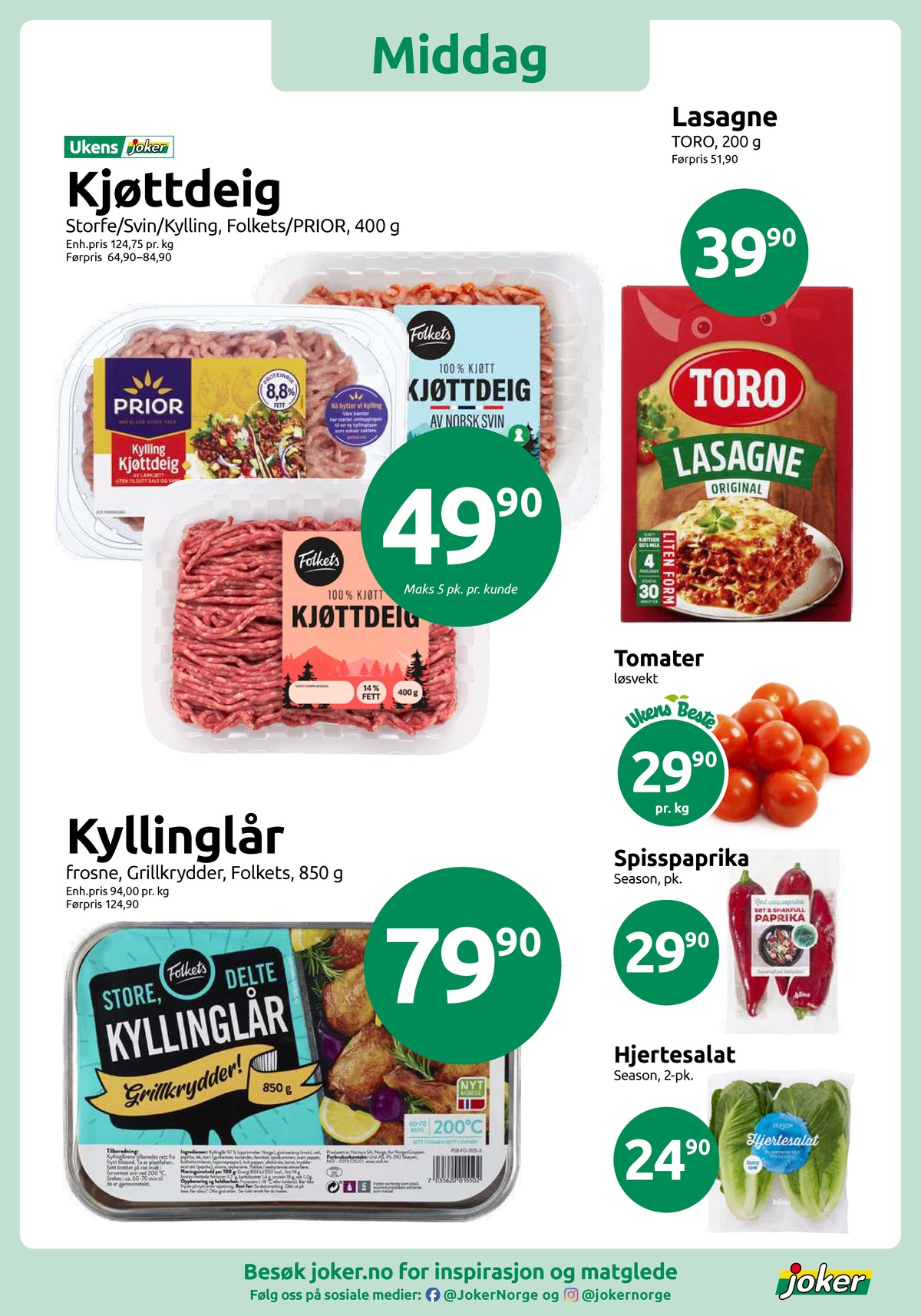 Se Joker kundeavis for uge 18 på Tilbudsuken.no. Se gode tilbud på mange varer. Les kundeavisen her! Side 8