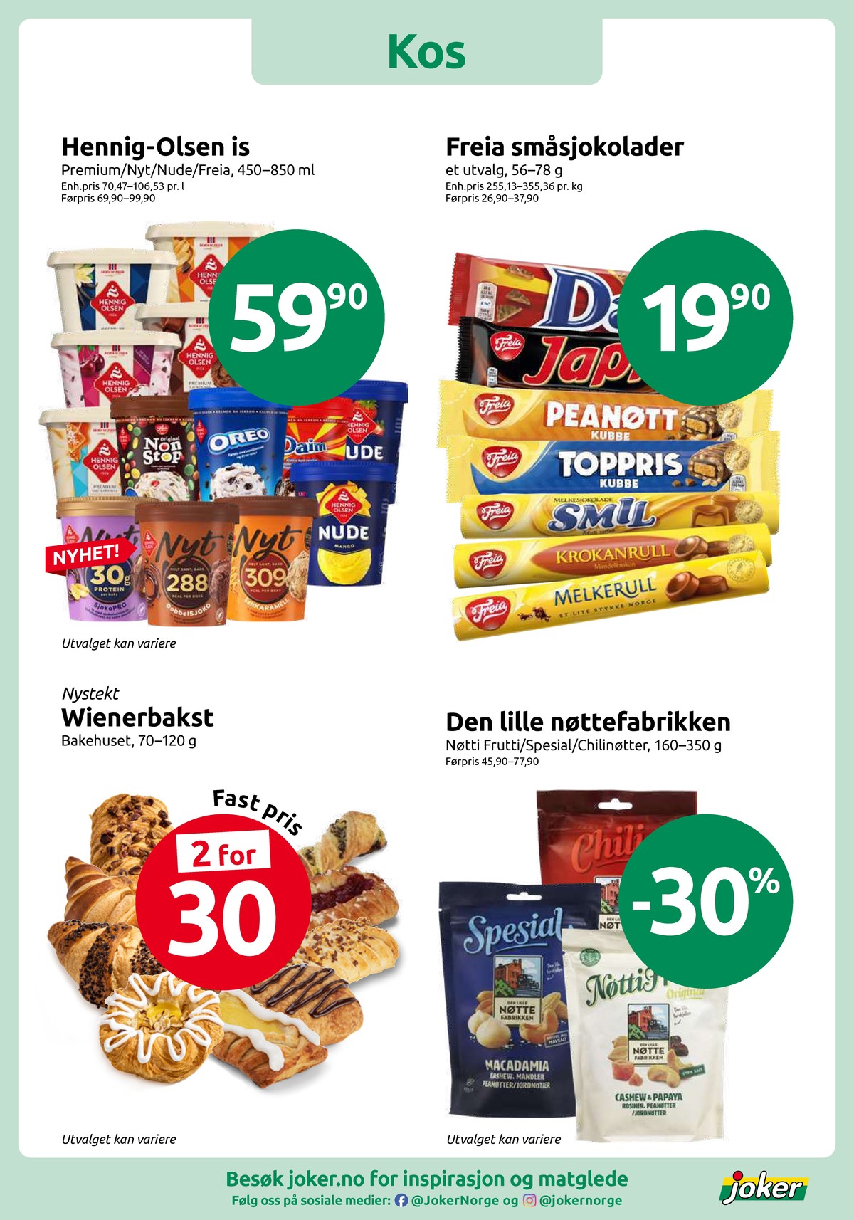 Se Joker kundeavis for uge 18 på Tilbudsuken.no. Se gode tilbud på mange varer. Les kundeavisen her! Side 9