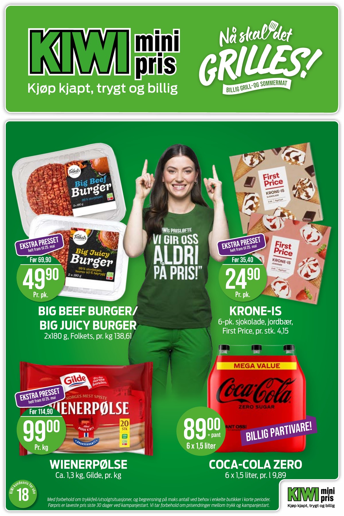 Se Kiwi kundeavis for uke 18 på Tilbudsuken.no. Se gode tilbud på mange varer, f.eks. sjokoladeisvafler first price eller jordbærisvafler first price. Les kundeavisen her! Side 1