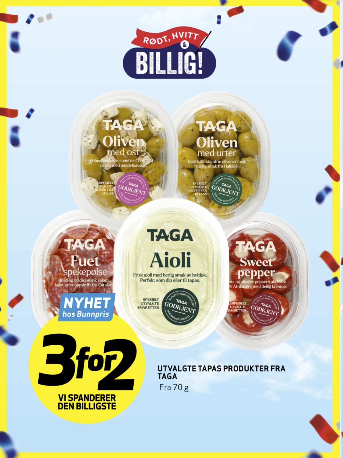 Se Bunnpris kundeavis for uke 18 på Tilbudsuken.no. Se gode tilbud på mange varer, f.eks. oliven taga eller fuet taga. Les kundeavisen her! Side 10