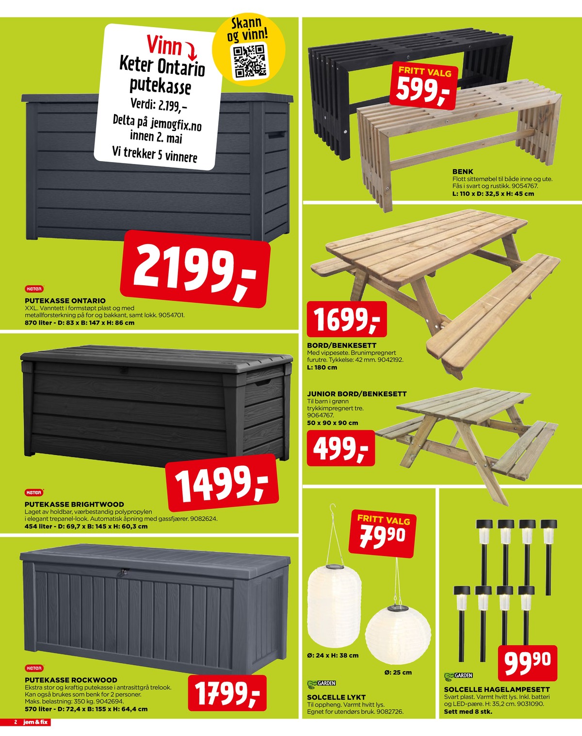 Se Jem & Fix kundeavis for uge 18 på Tilbudsuken.no. Se gode tilbud på mange varer. Les kundeavisen her! Side 2