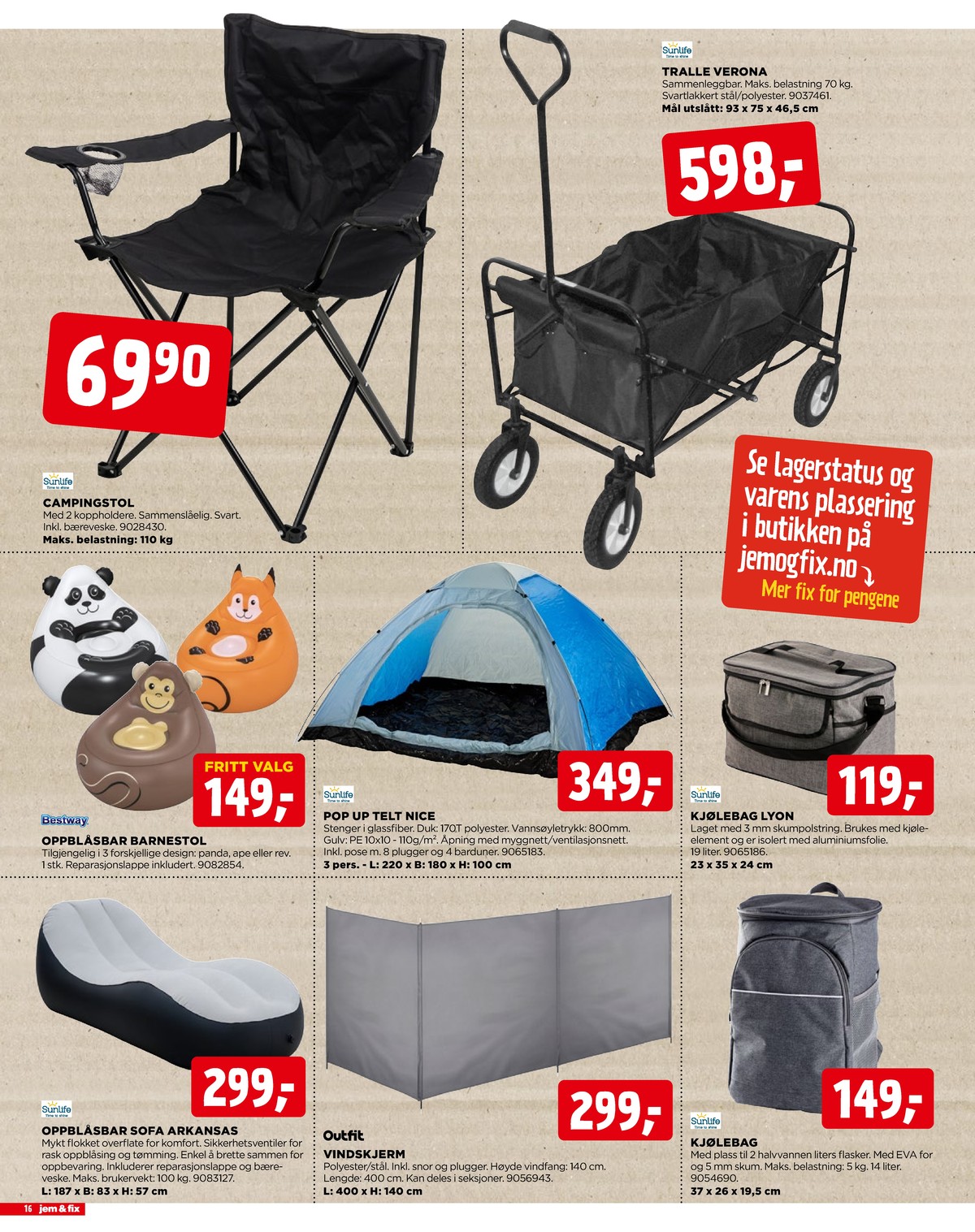 Se Jem & Fix kundeavis for uge 18 på Tilbudsuken.no. Se gode tilbud på mange varer. Les kundeavisen her! Side 16