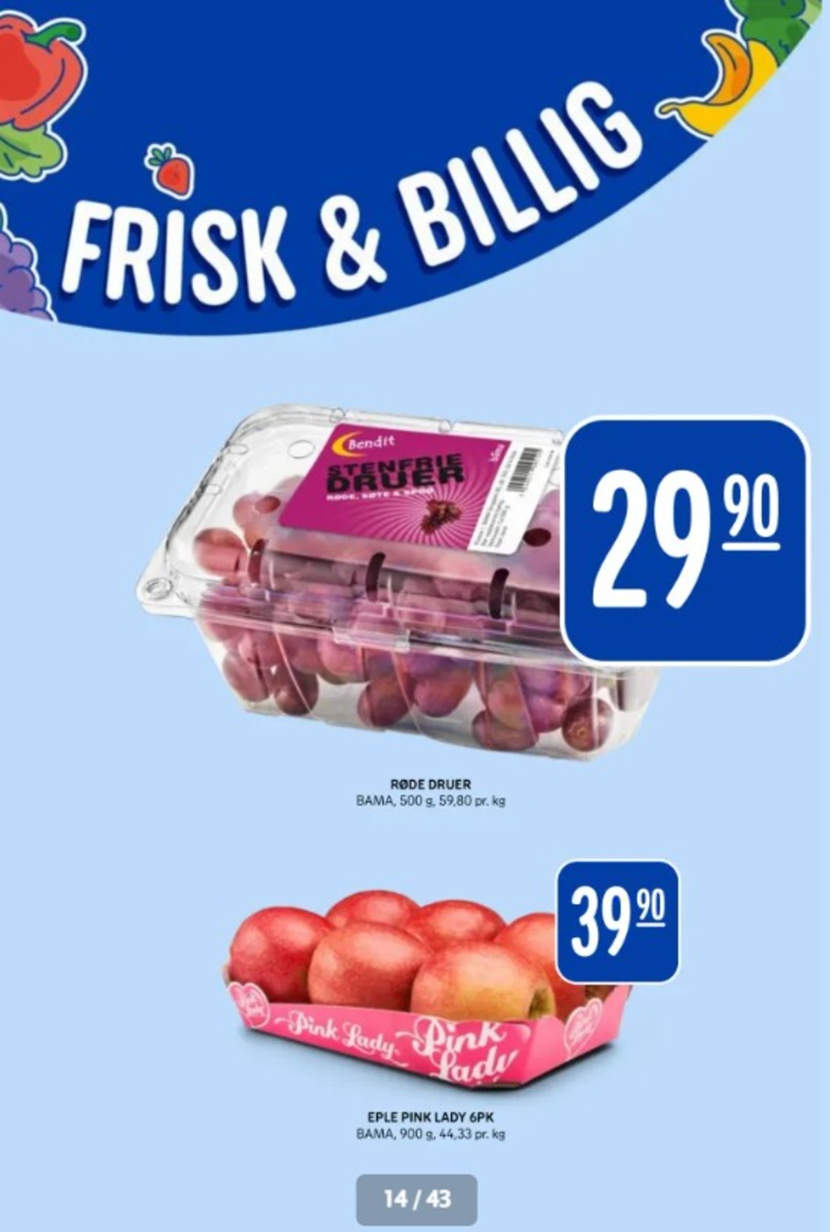 Se Rema 1000 kundeavis for uke 18 på Tilbudsuken.no. Se gode tilbud på mange varer, f.eks. druer bama eller epler bama. Les kundeavisen her! Side 14