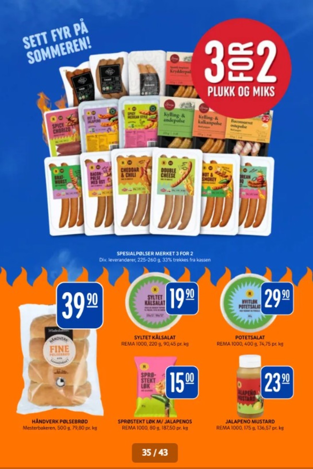 Se Rema 1000 kundeavis for uge 18 på Tilbudsuken.no. Se gode tilbud på mange varer. Les kundeavisen her! Side 35