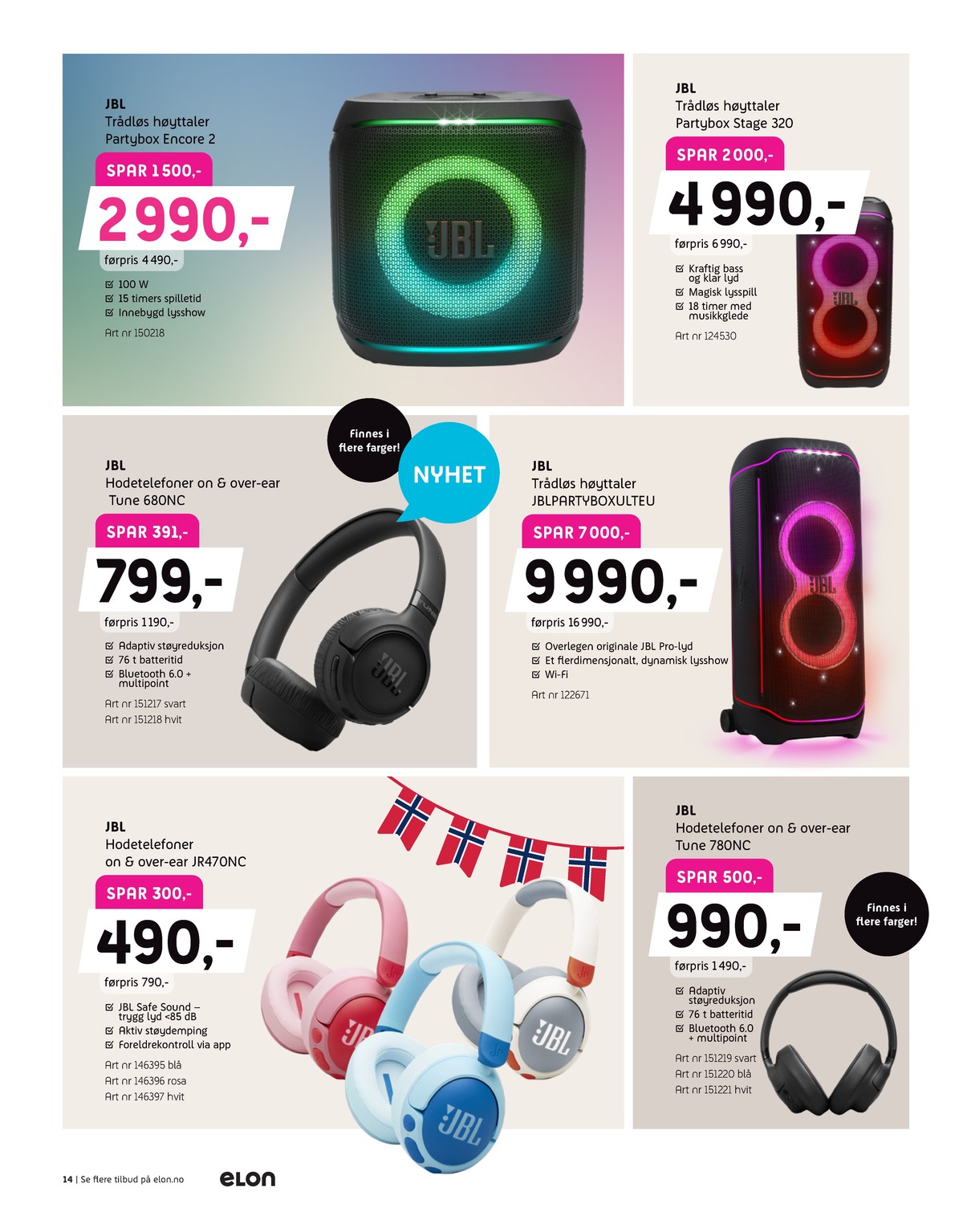 Se Elon kundeavis for uge 19 på Tilbudsuken.no. Se gode tilbud på mange varer. Les kundeavisen her! Side 14