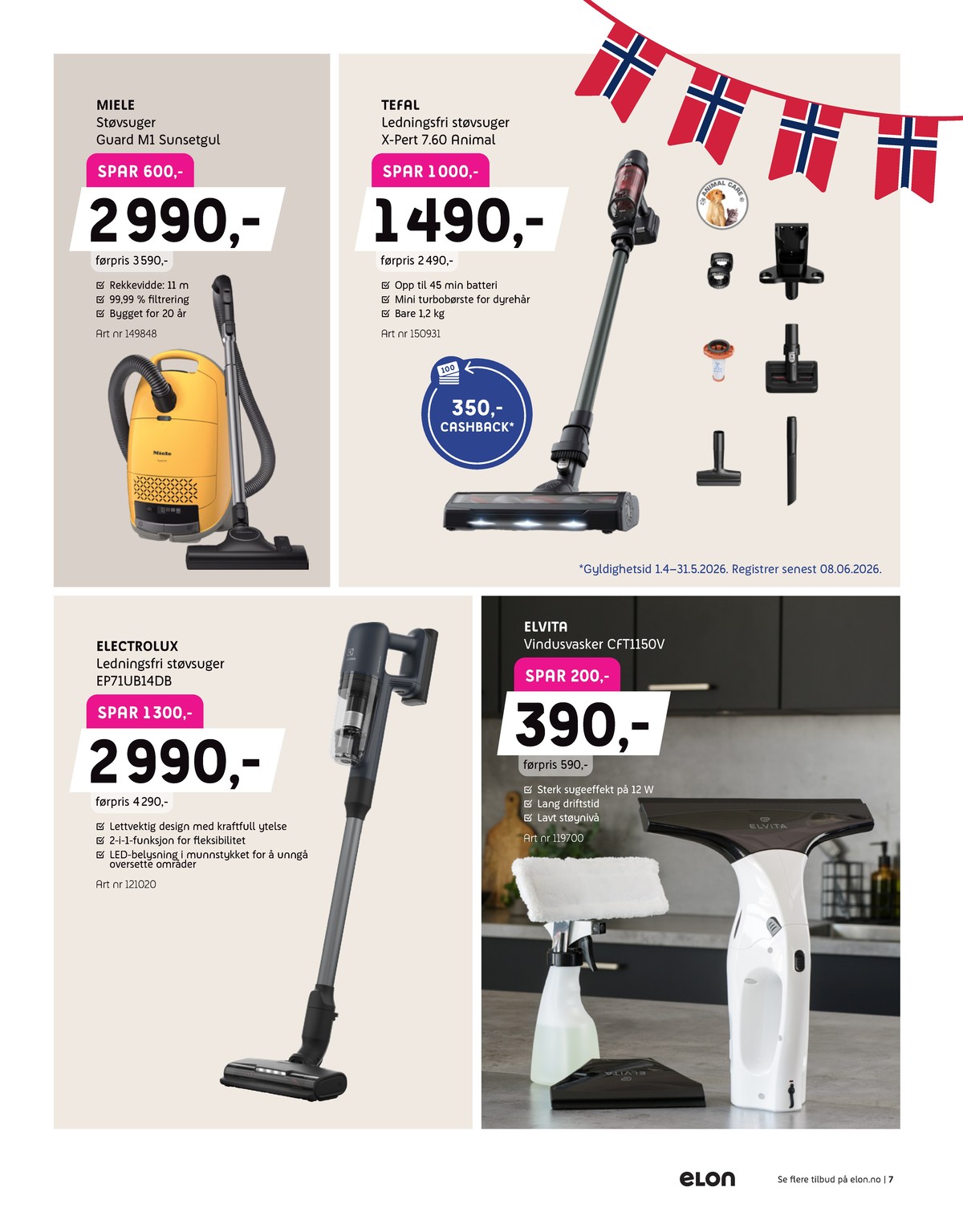 Se Elon kundeavis for uge 19 på Tilbudsuken.no. Se gode tilbud på mange varer. Les kundeavisen her! Side 7