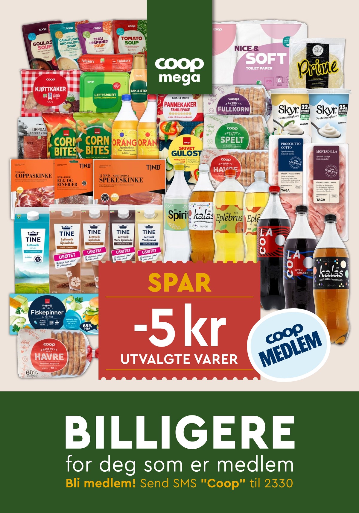 Se Coop Mega kundeavis for uge 19 på Tilbudsuken.no. Se gode tilbud på mange varer. Les kundeavisen her! Side 30