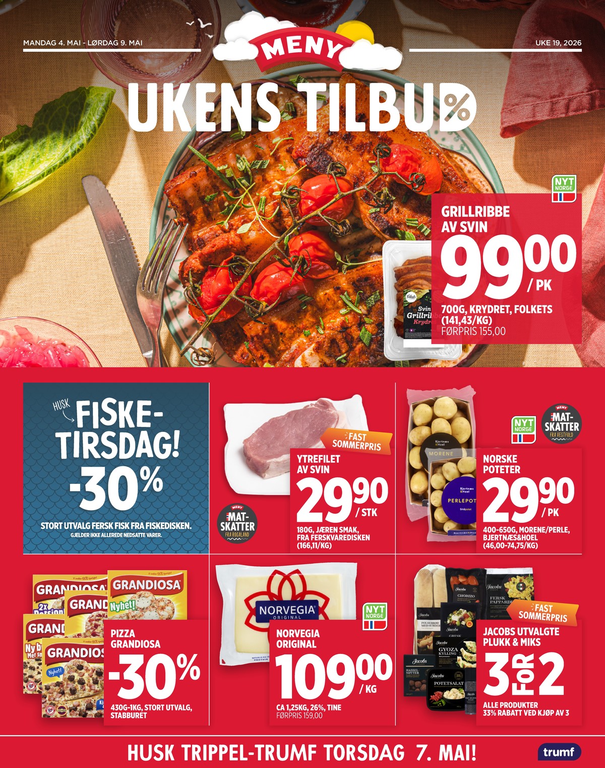Se Meny kundeavis for uge 19 på Tilbudsuken.no. Se gode tilbud på mange varer. Les kundeavisen her! Side 1