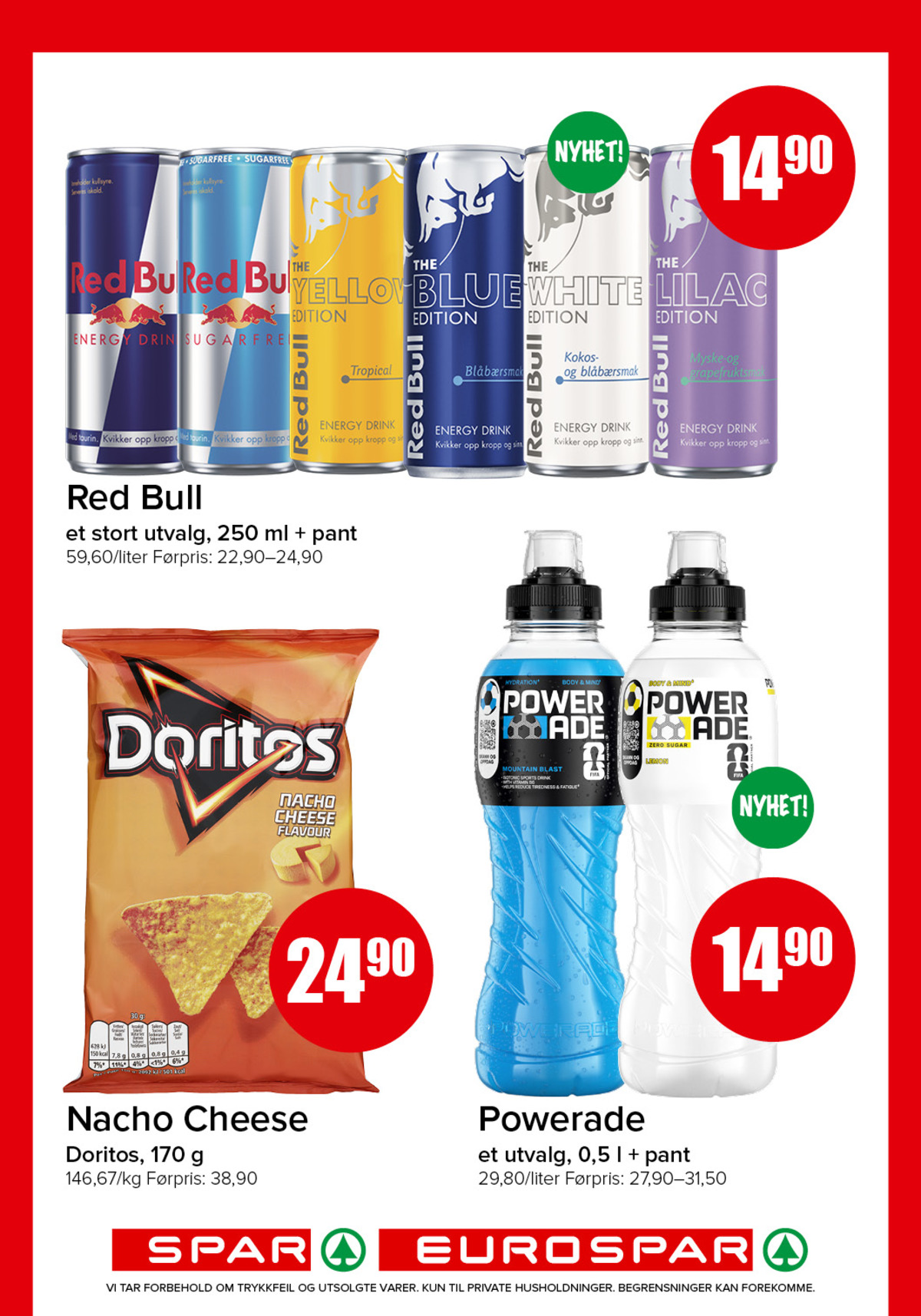 Se Spar - Eurospar kundeavis for uke 19 på Tilbudsuken.no. Se gode tilbud på mange varer, f.eks. energidrikk red bull eller energidrikk red bull. Les kundeavisen her! Side 13