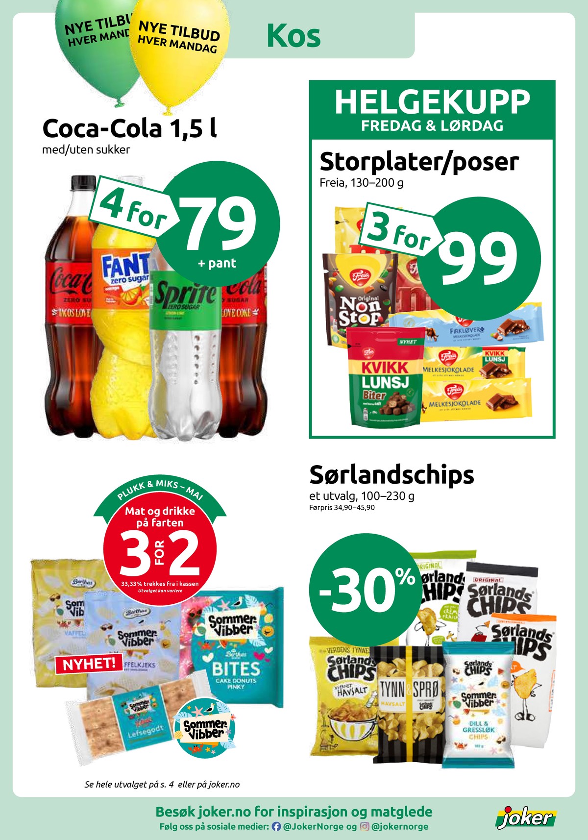 Se Joker kundeavis for uge 19 på Tilbudsuken.no. Se gode tilbud på mange varer. Les kundeavisen her! Side 9