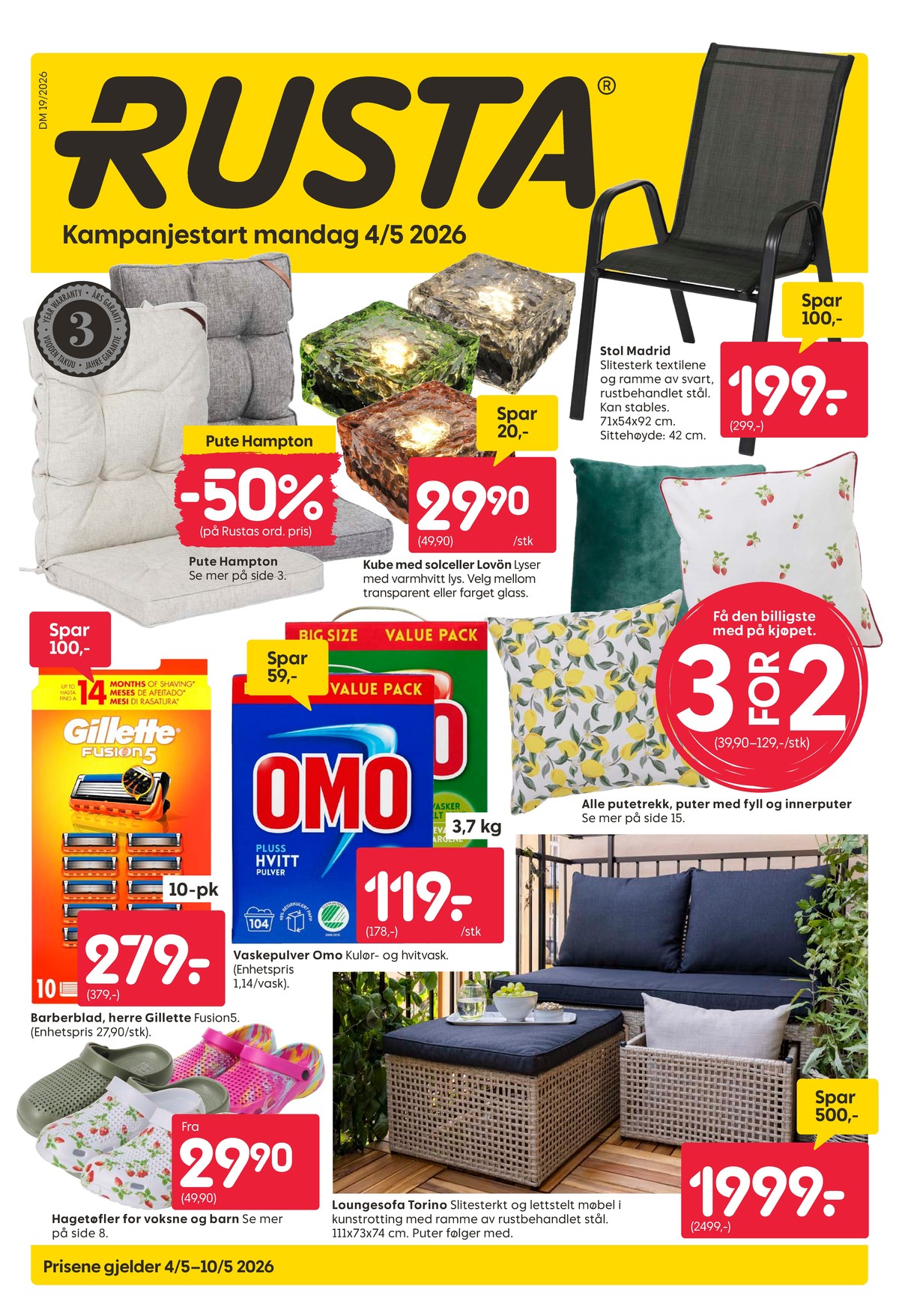 Se Rusta kundeavis for uge 19 på Tilbudsuken.no. Se gode tilbud på mange varer. Les kundeavisen her! Side 1